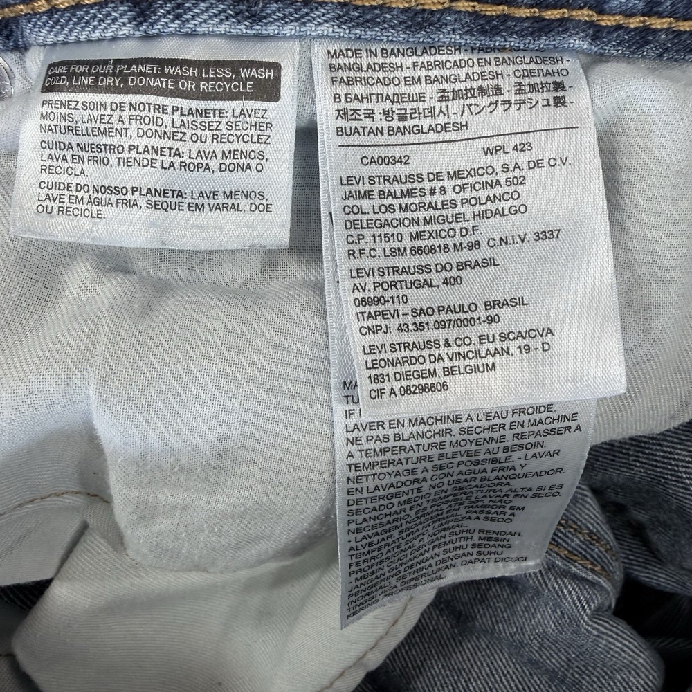 Levi's 514 Men's Jeans 36x32 Straight Fit Medium Wash Blue Denim Classic - Picture 4 of 14